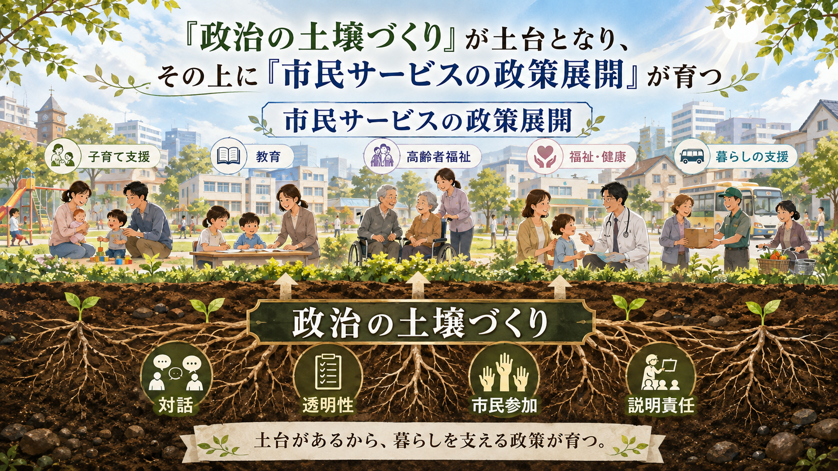 「政治の土壌づくり」と「市民サービスの政策展開」の二輪が必要なわけ